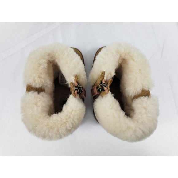 Ugg Ramona Sheepskin Leather Chestnut Brown Boots Infant Size 04/05 1095571I - Picture 3 of 12